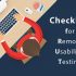 Checklist for Remote Usability Testing